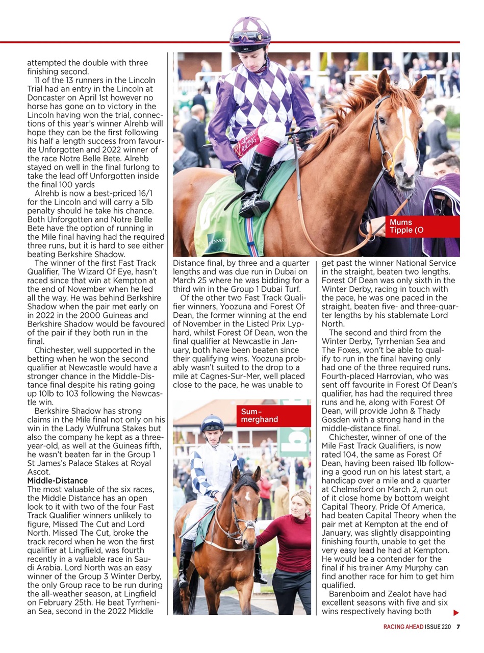 Racing Ahead Preview Pages