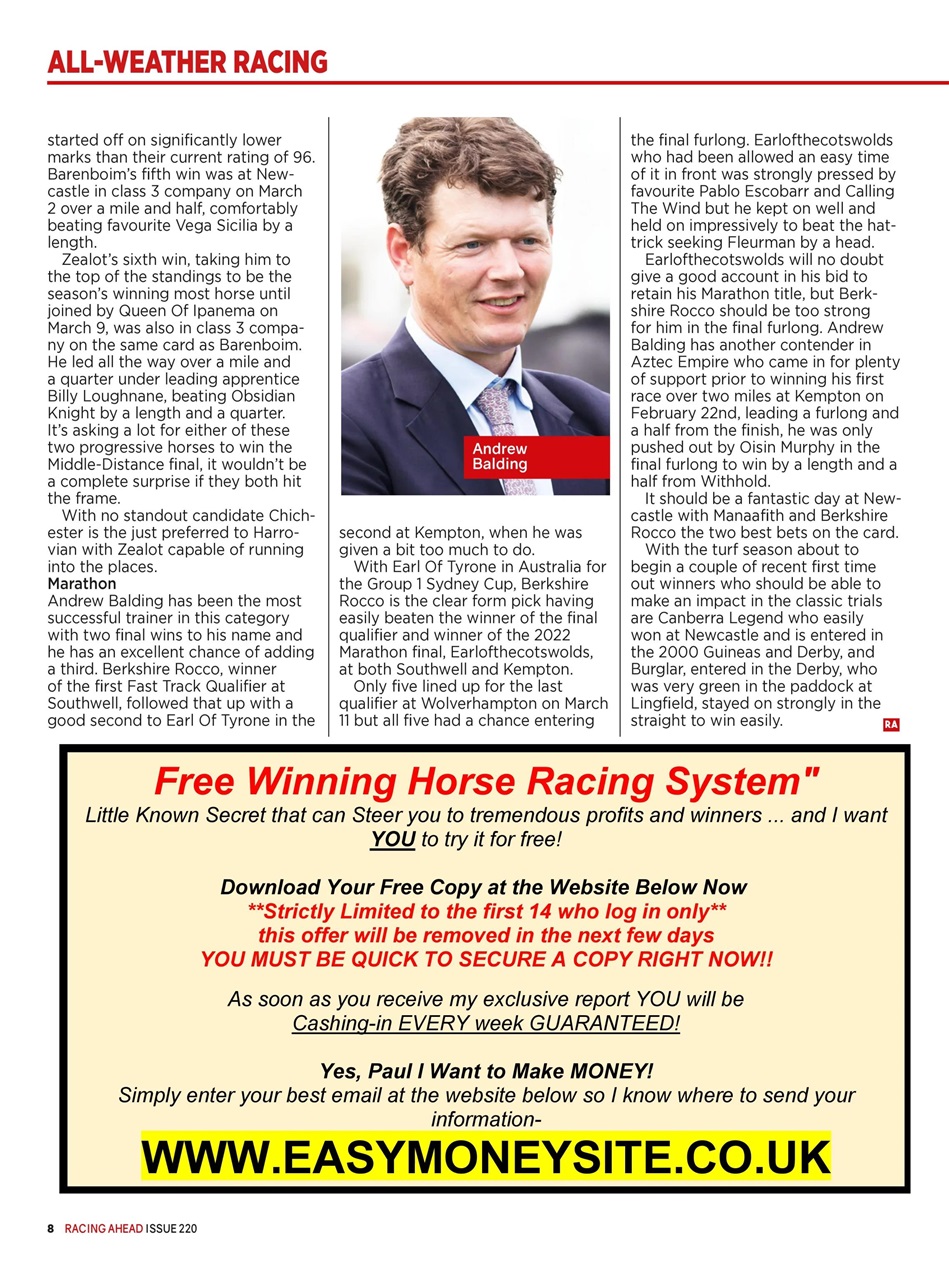 Racing Ahead Preview Pages