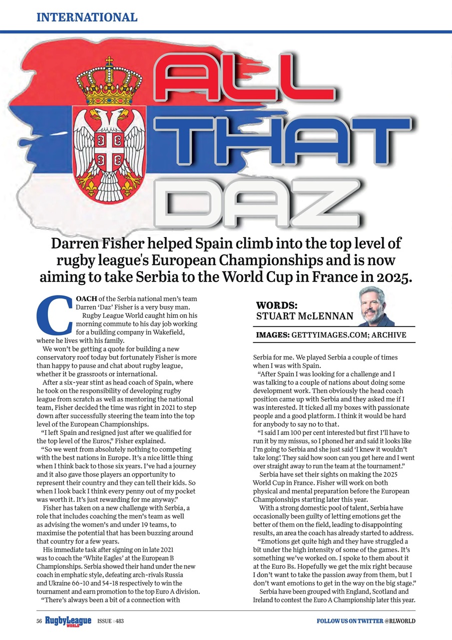 Rugby League World Preview Pages