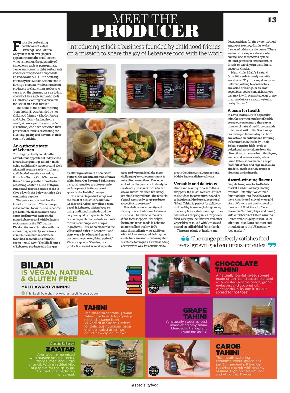 Speciality Food Preview Pages