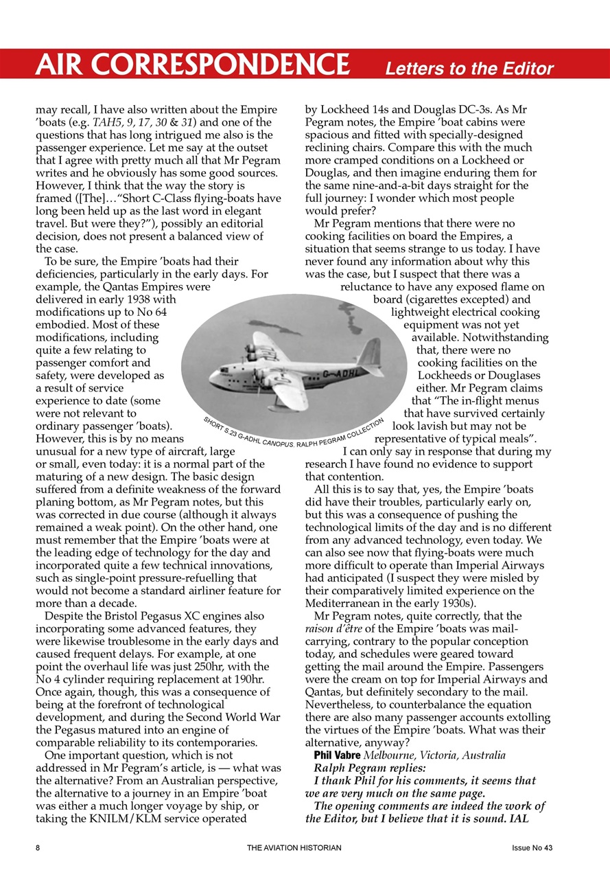 The Aviation Historian Magazine Preview Pages
