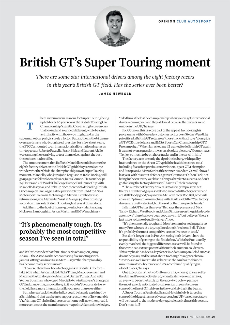 Autosport Preview Pages
