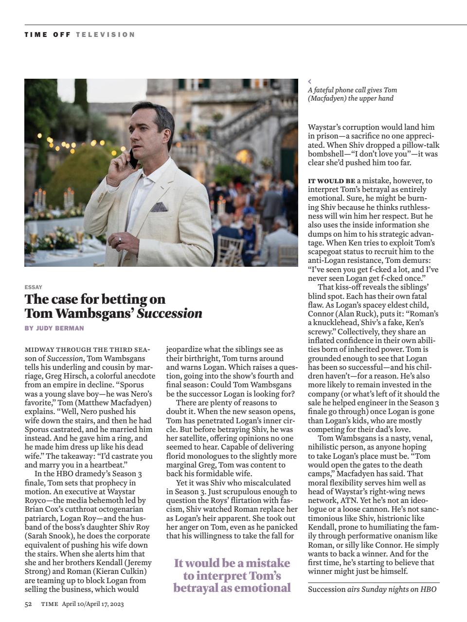 TIME Magazine Europe Preview Pages