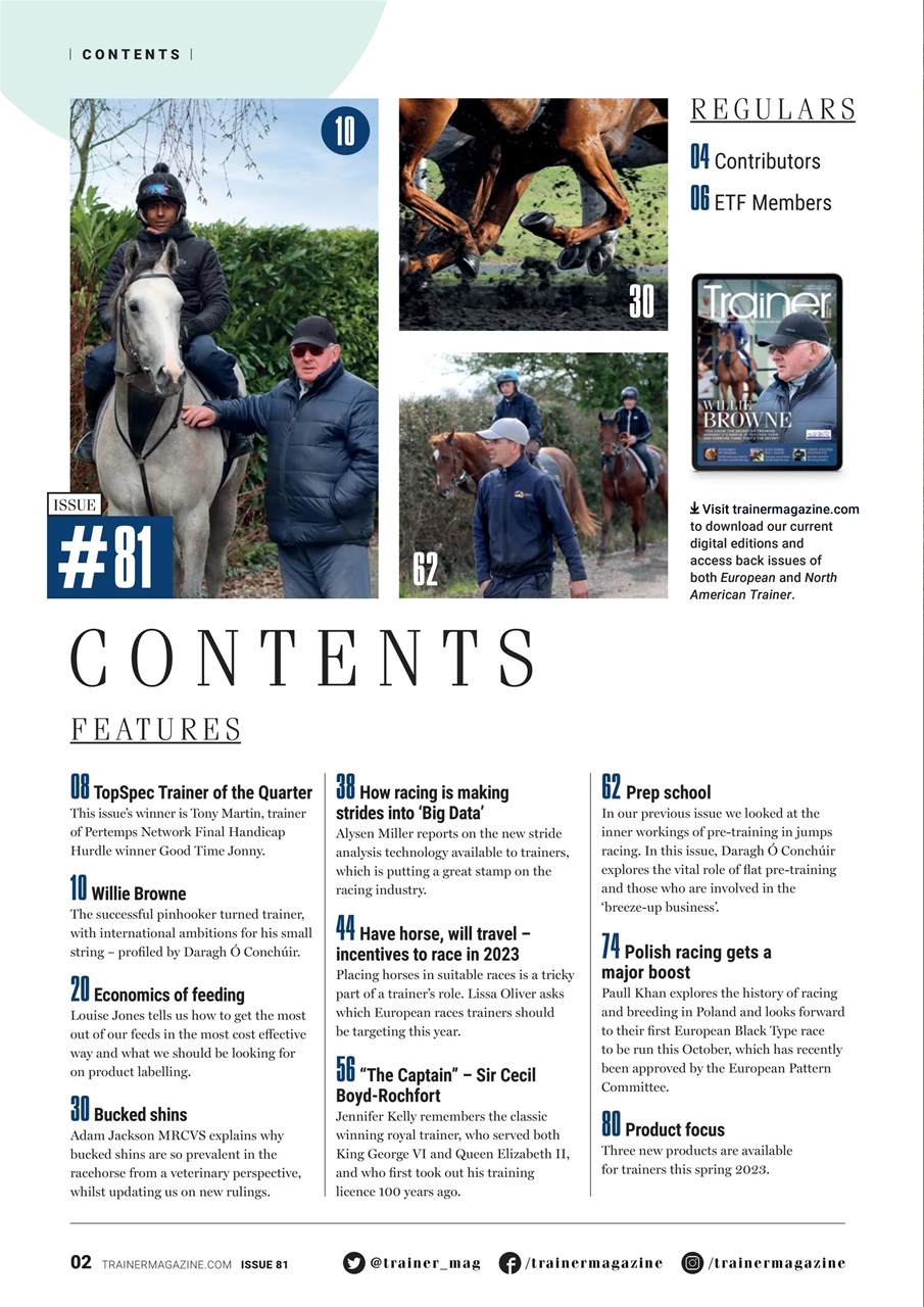 European Trainer Magazine - horse racing Preview Pages