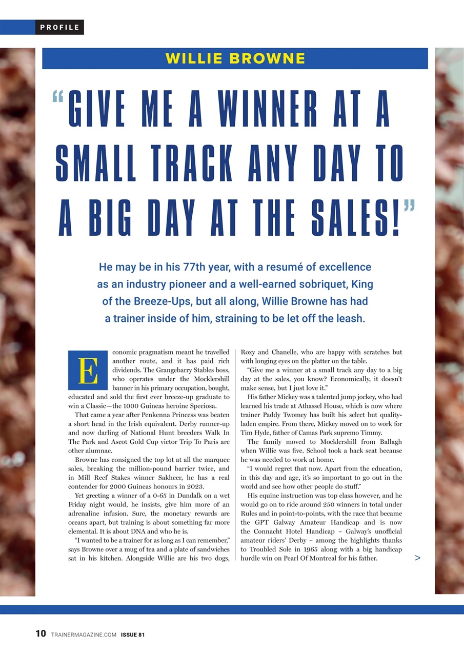 European Trainer Magazine - horse racing Preview Pages