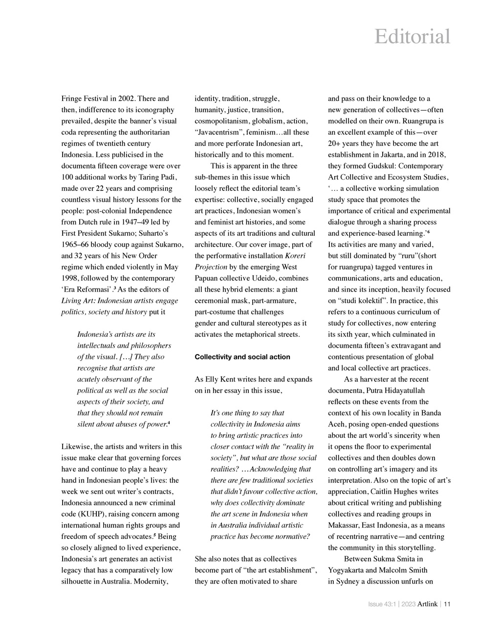 Artlink Magazine Preview Pages