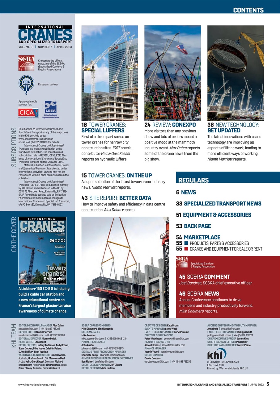 Int. Cranes and Specialized Transp Preview Pages