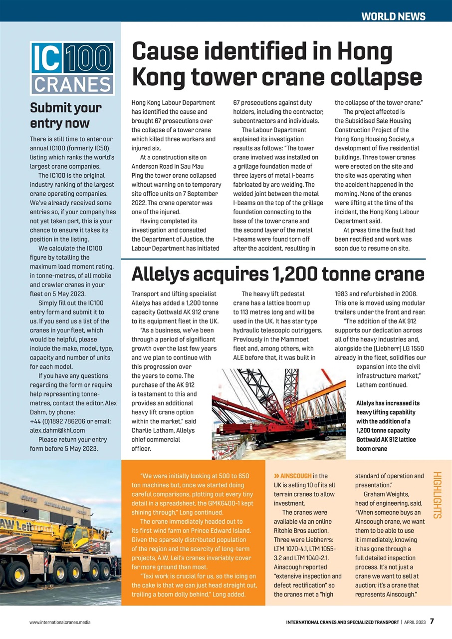 Int. Cranes and Specialized Transp Preview Pages