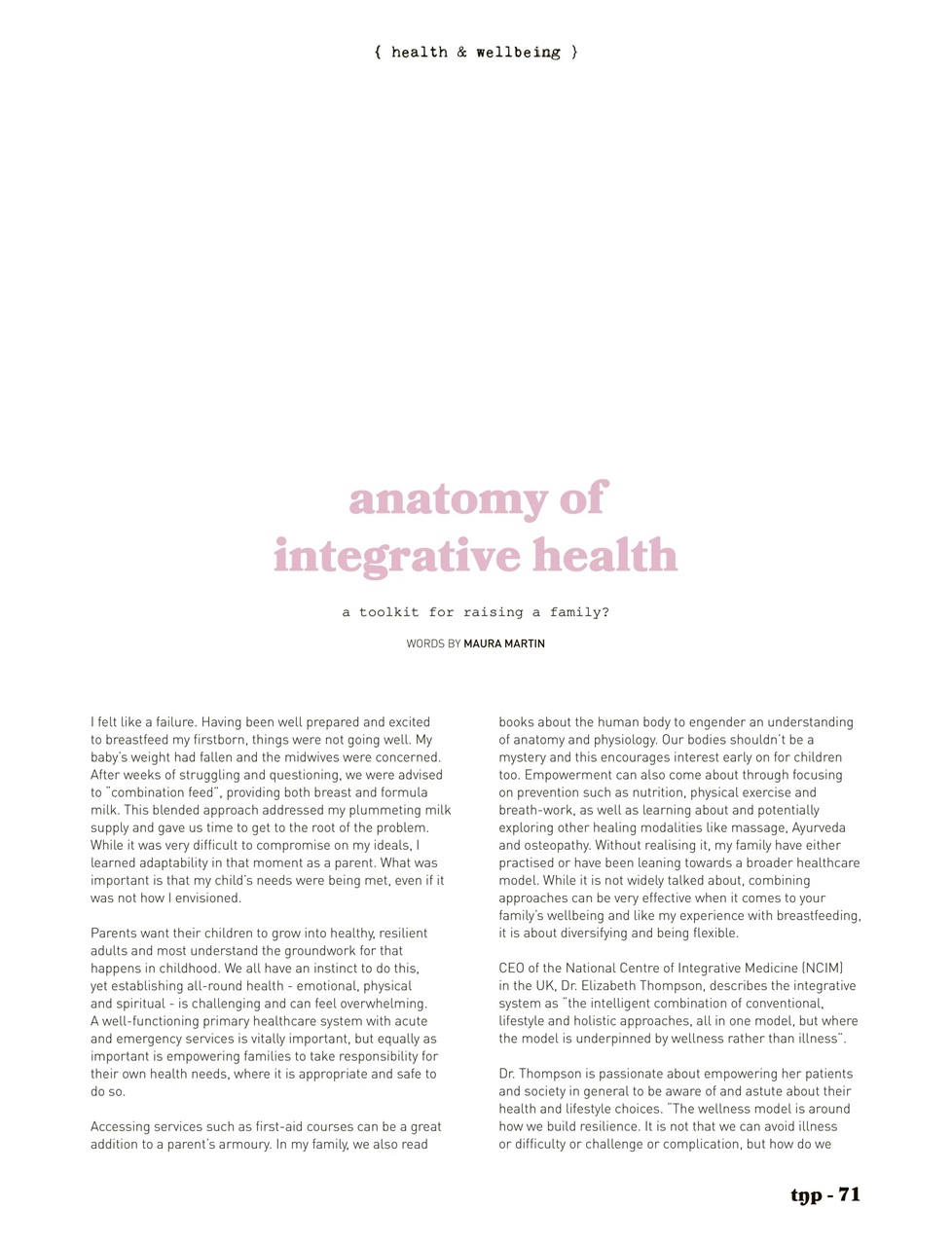 The Natural Parent Magazine Preview Pages