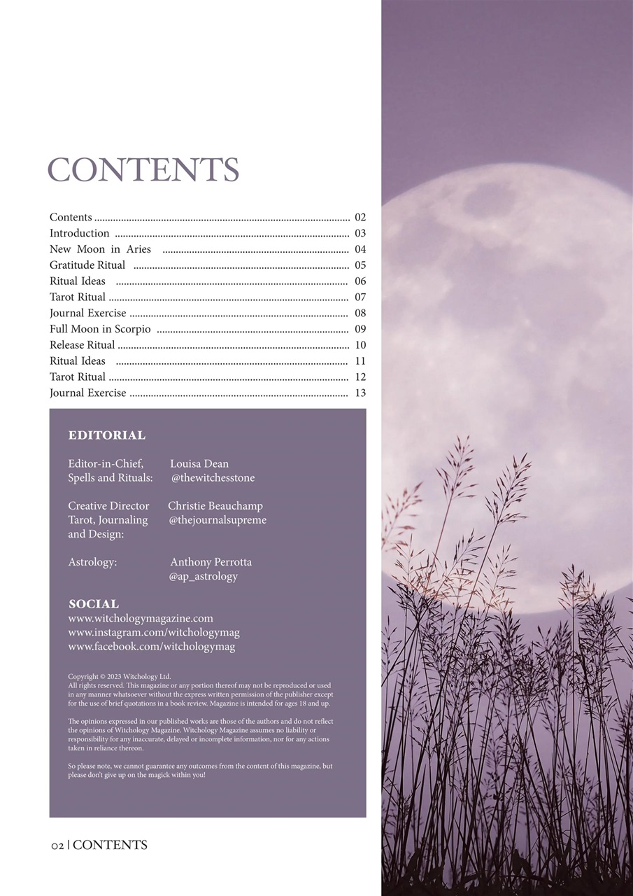 Witchology Magazine Preview Pages