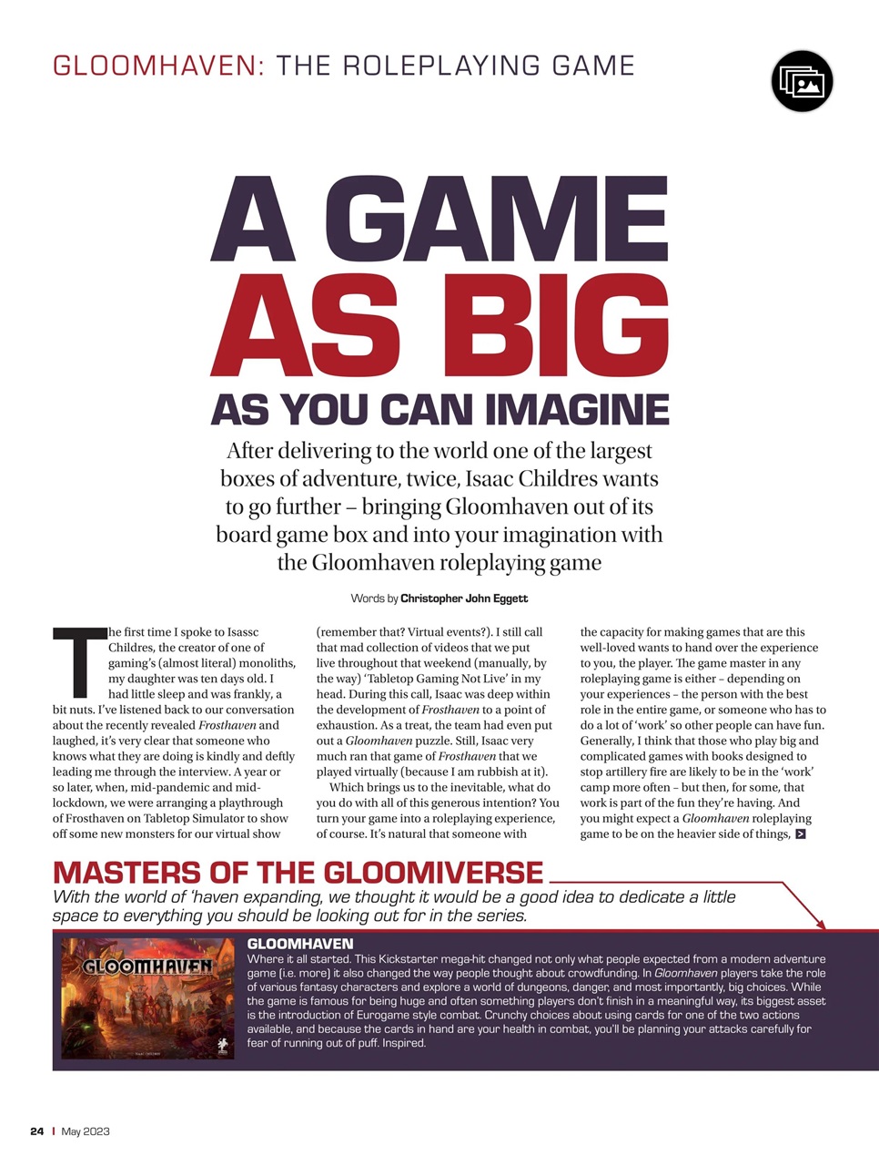 Tabletop Gaming Preview Pages