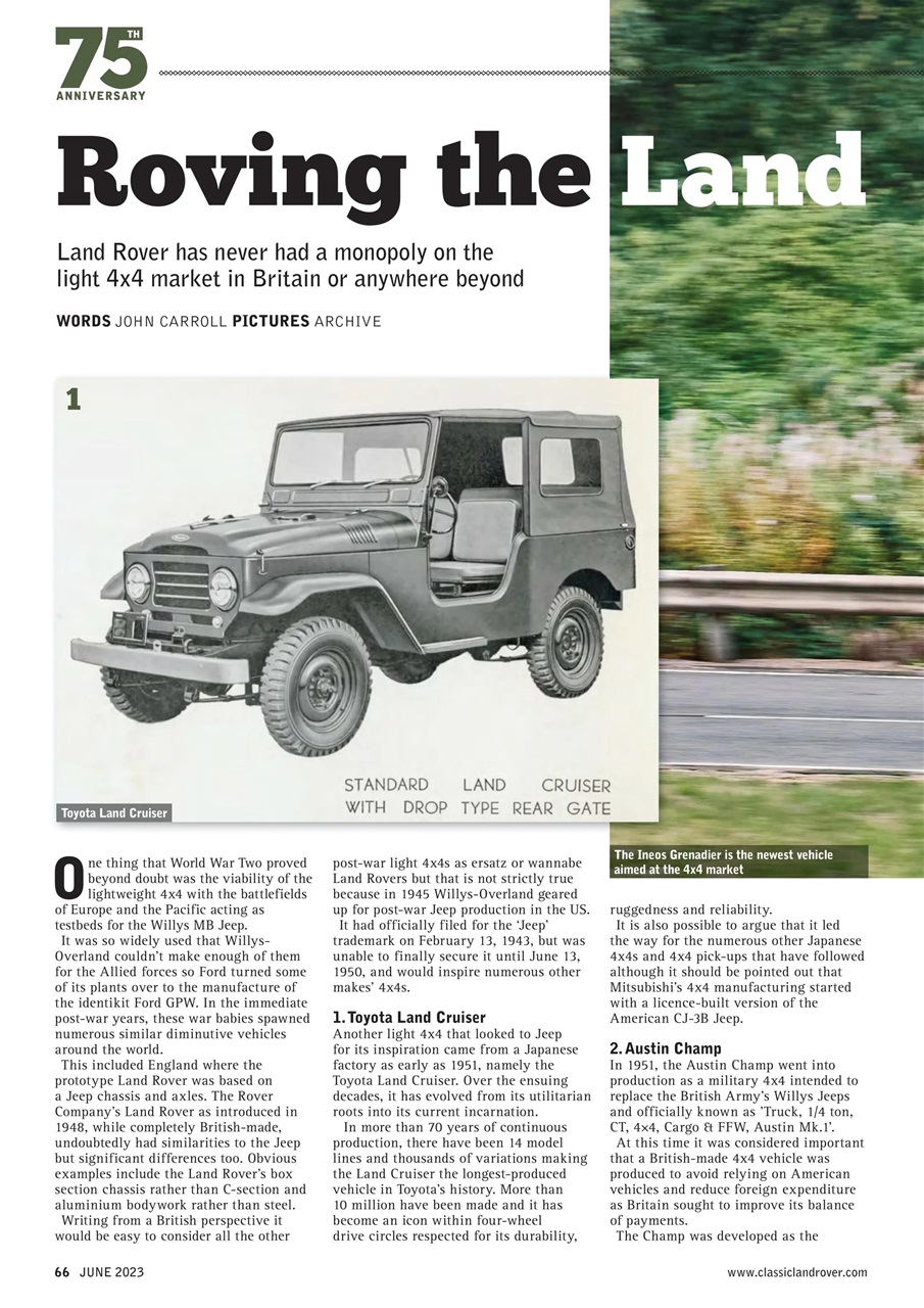 Classic Land Rover Magazine Preview Pages
