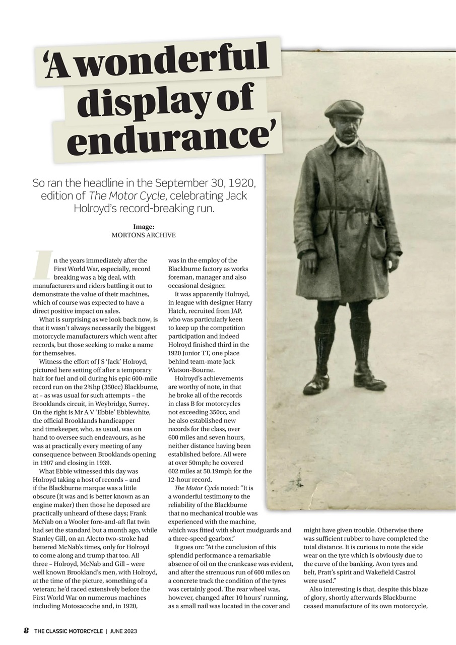 The Classic MotorCycle Preview Pages