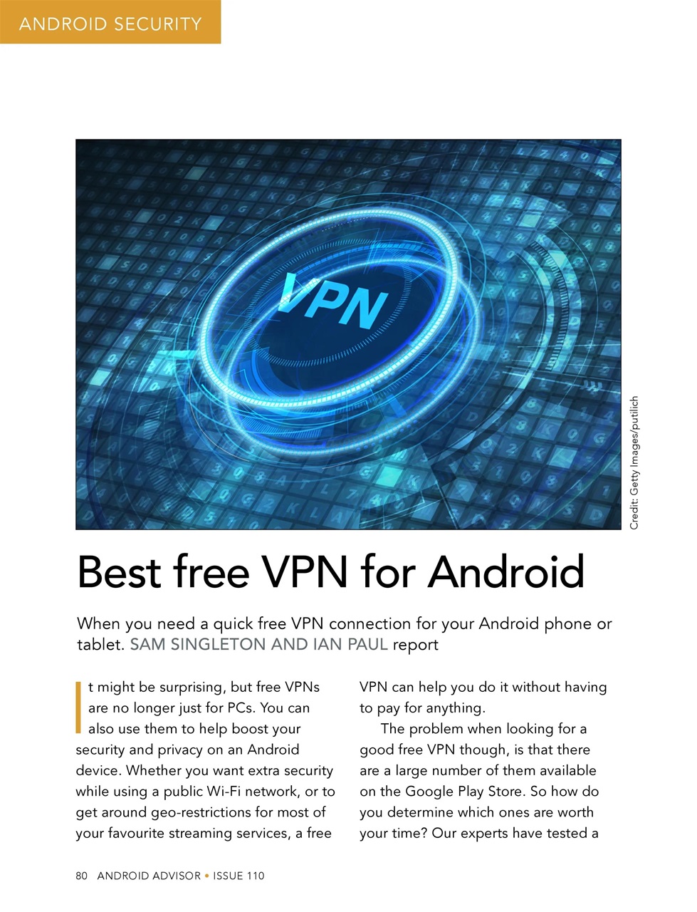Android Advisor Preview Pages