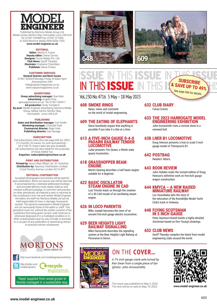 Model Engineer Preview Pages