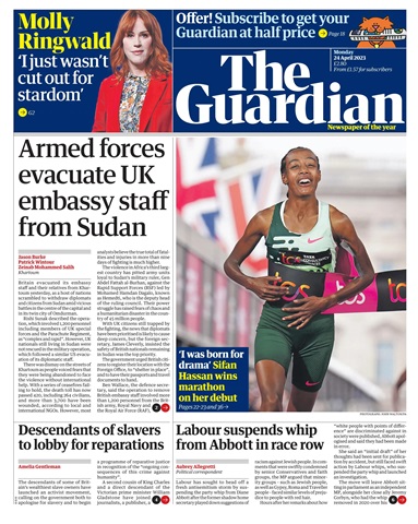 The Guardian Newspaper issue Monday, April 24, 2023