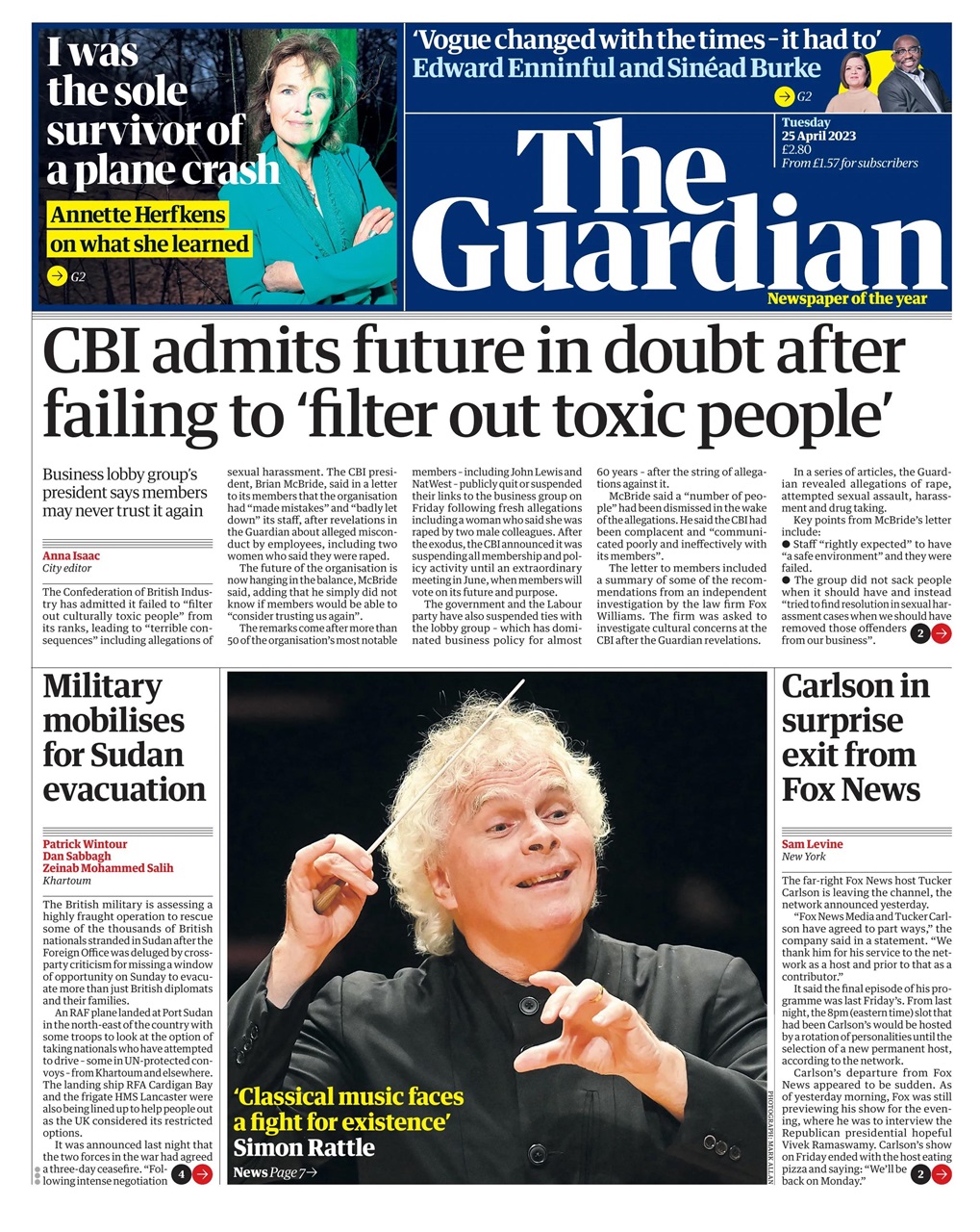 The Guardian Newspaper Preview Pages