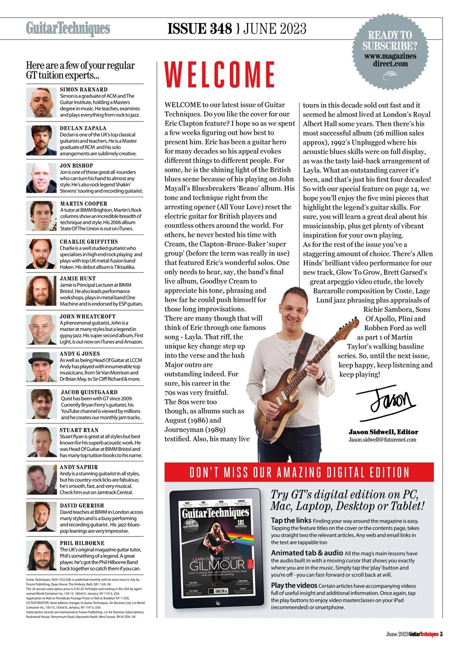 Guitar Techniques Preview Pages