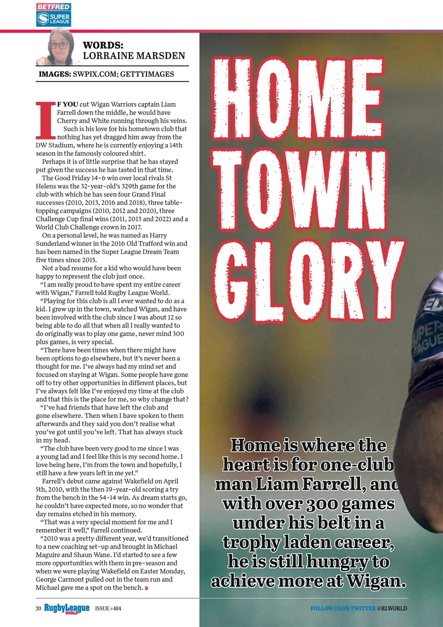 Rugby League World Preview Pages