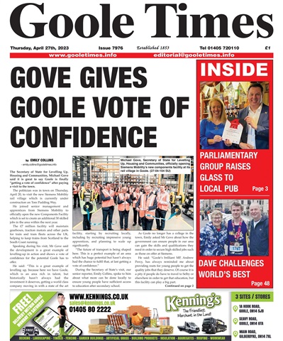 Goole Times issue April 27th 2023