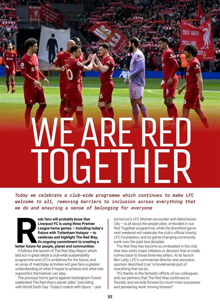 Liverpool FC Programmes Preview Pages