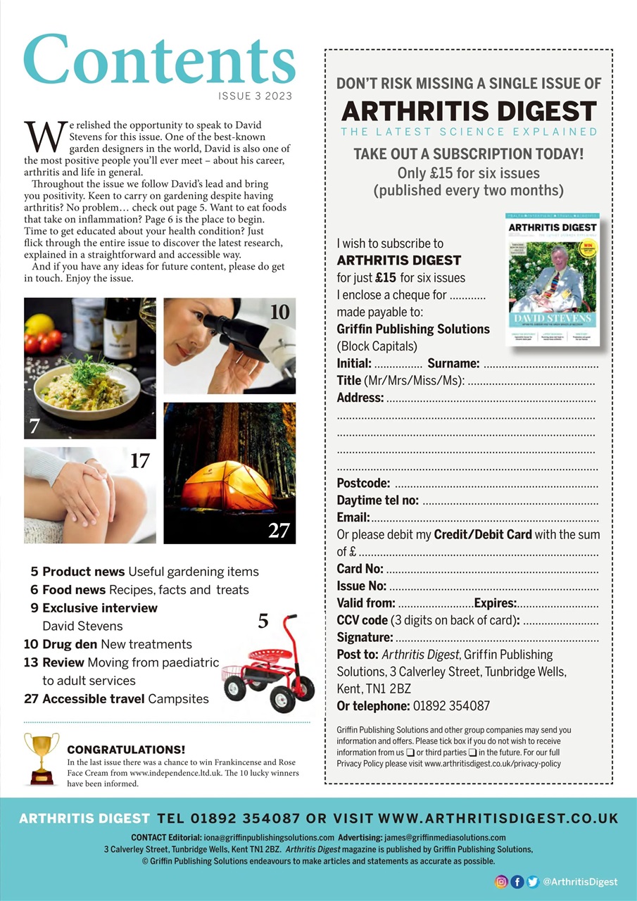 Arthritis Digest Preview Pages