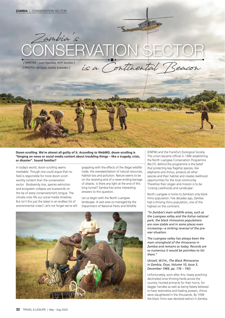 Travel & Leisure Zambia & Zimbabwe Preview Pages