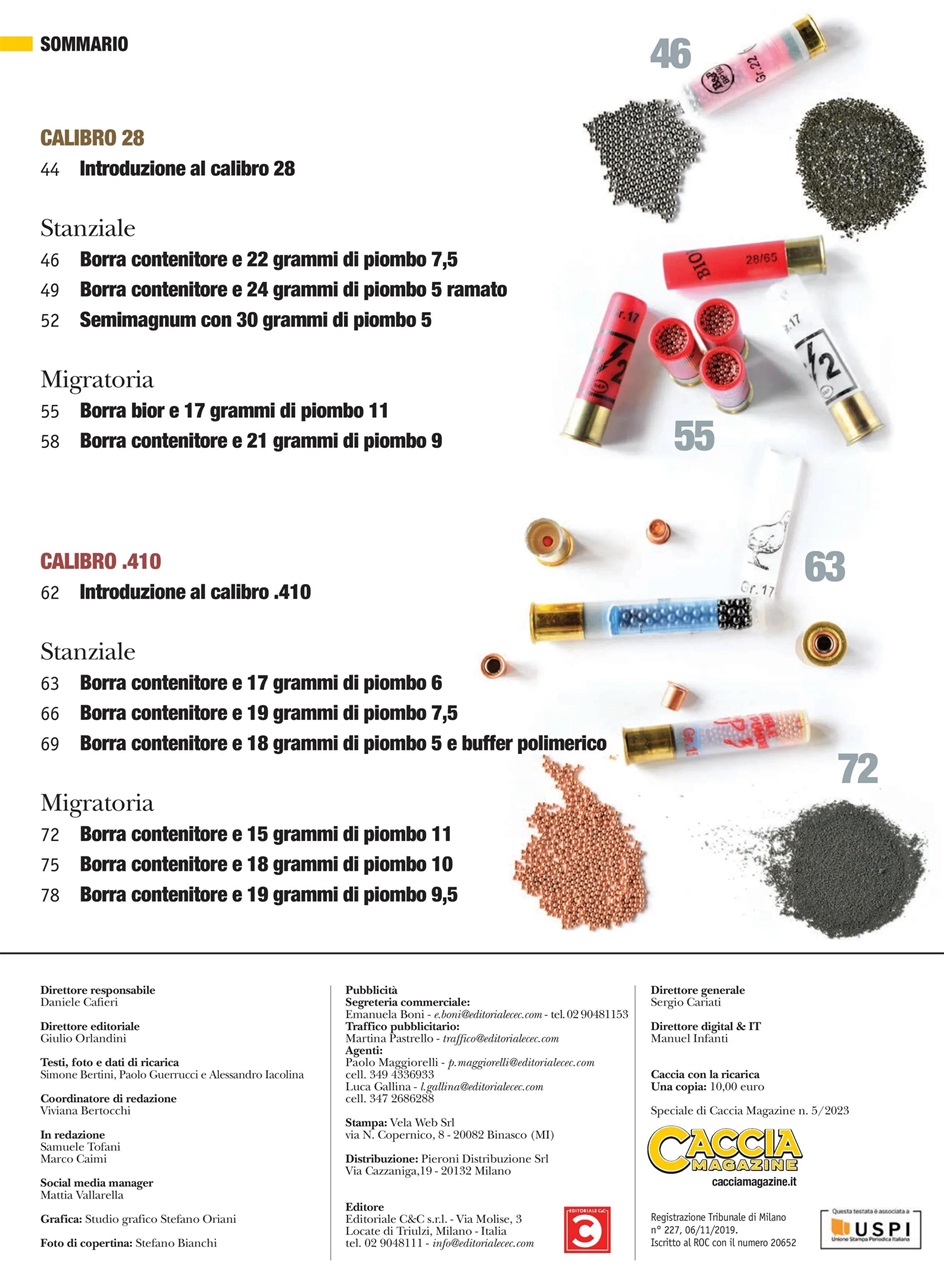 Caccia Magazine Preview Pages