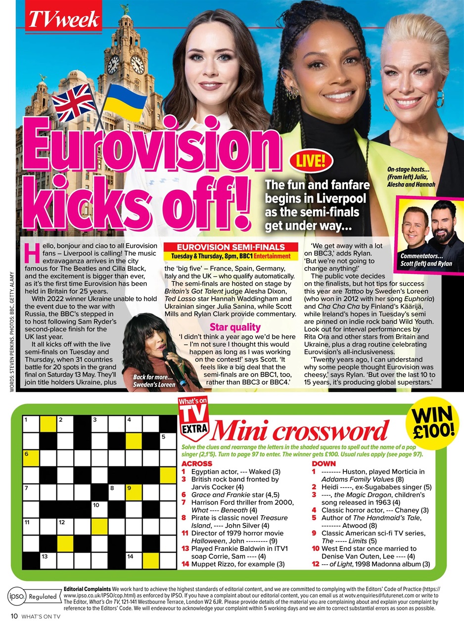 What's on TV Preview Pages