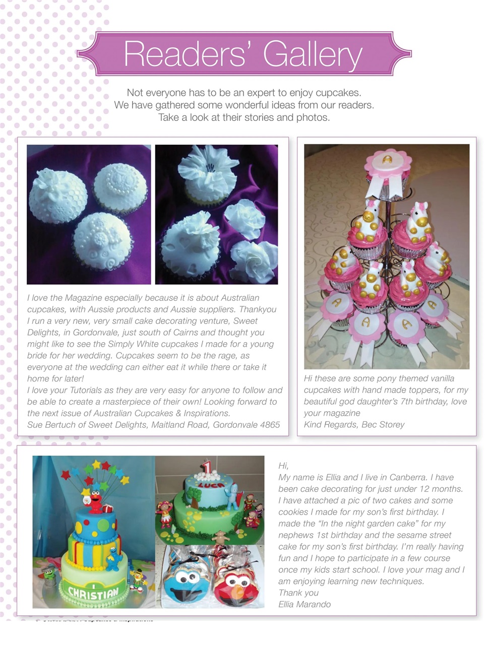 Australian Cupcakes and Inspirations Preview Pages