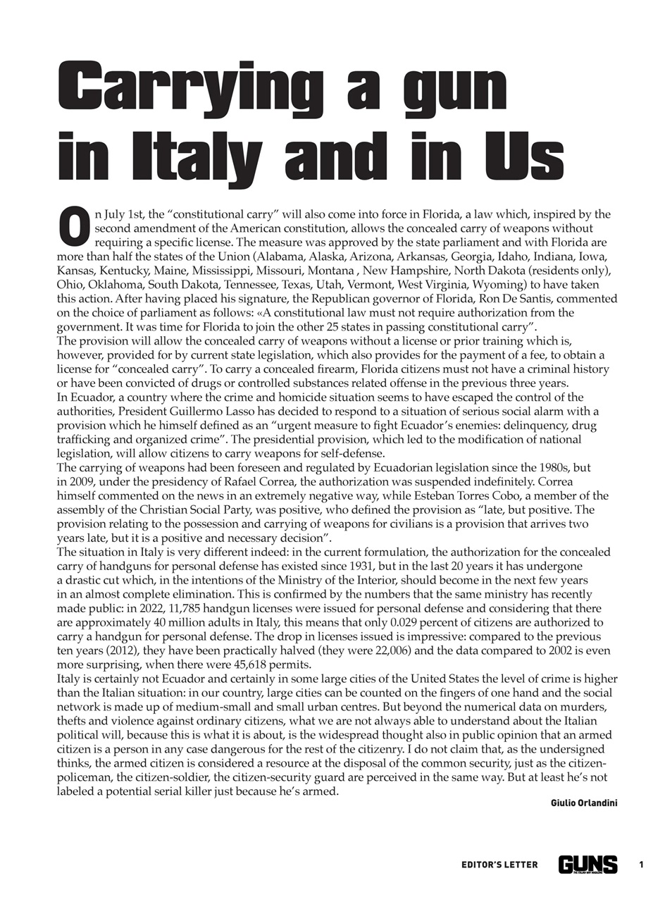 GUNS: The Italian Way Magazine Preview Pages