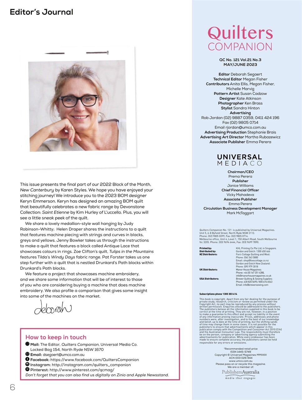 Quilters Companion Preview Pages