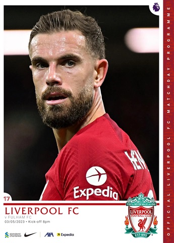 Liverpool FC Programmes issue vs Fulham 22/23