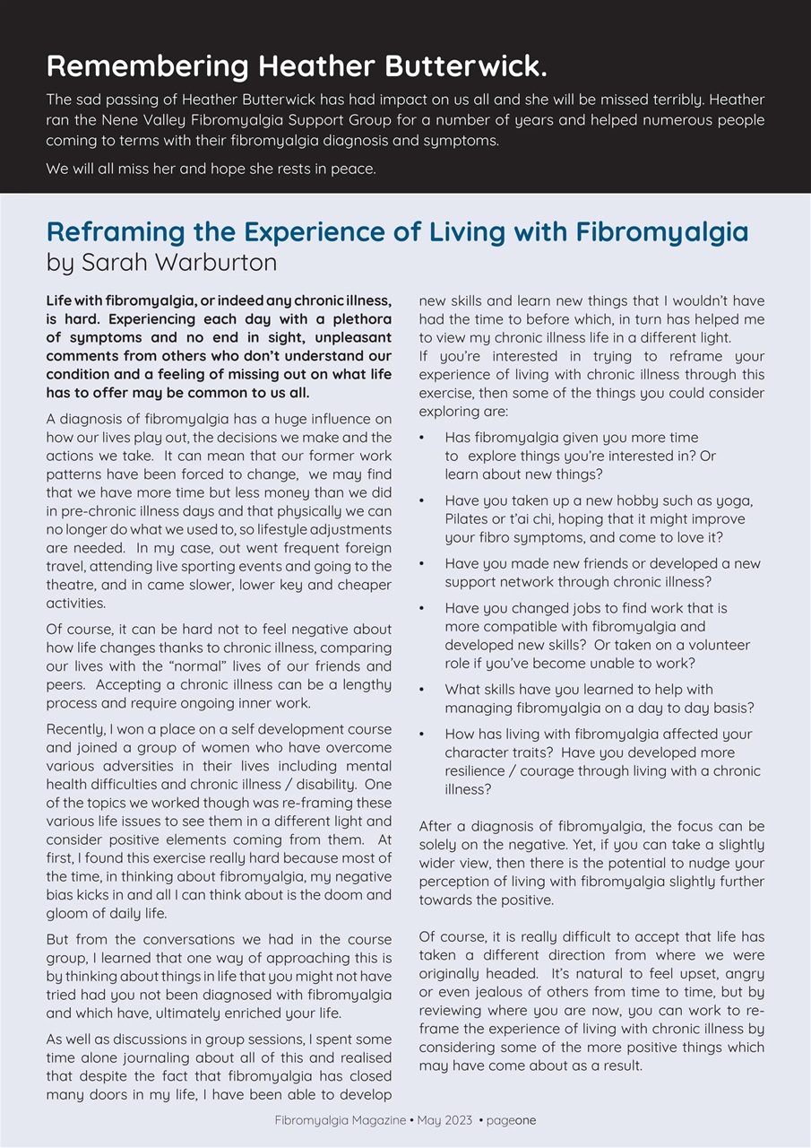 Fibromyalgia Magazine Preview Pages