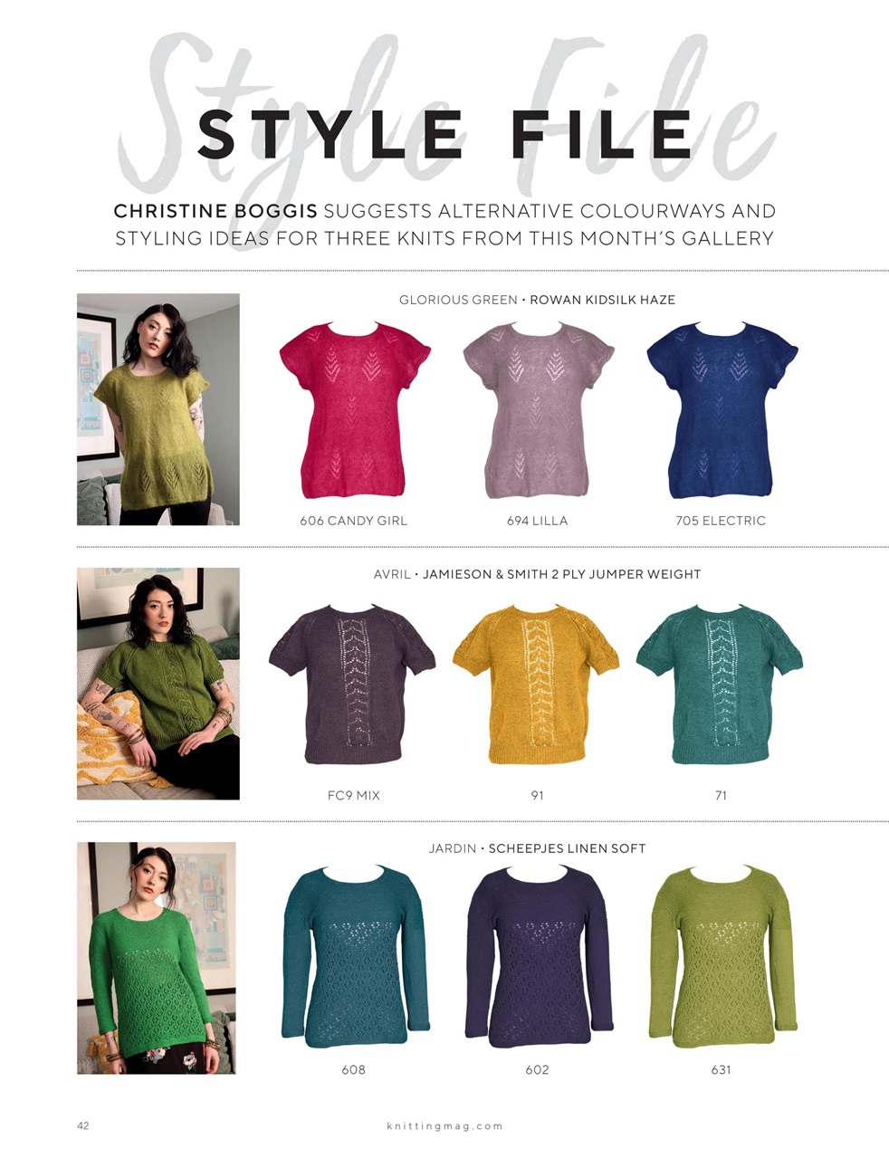 Knitting Preview Pages