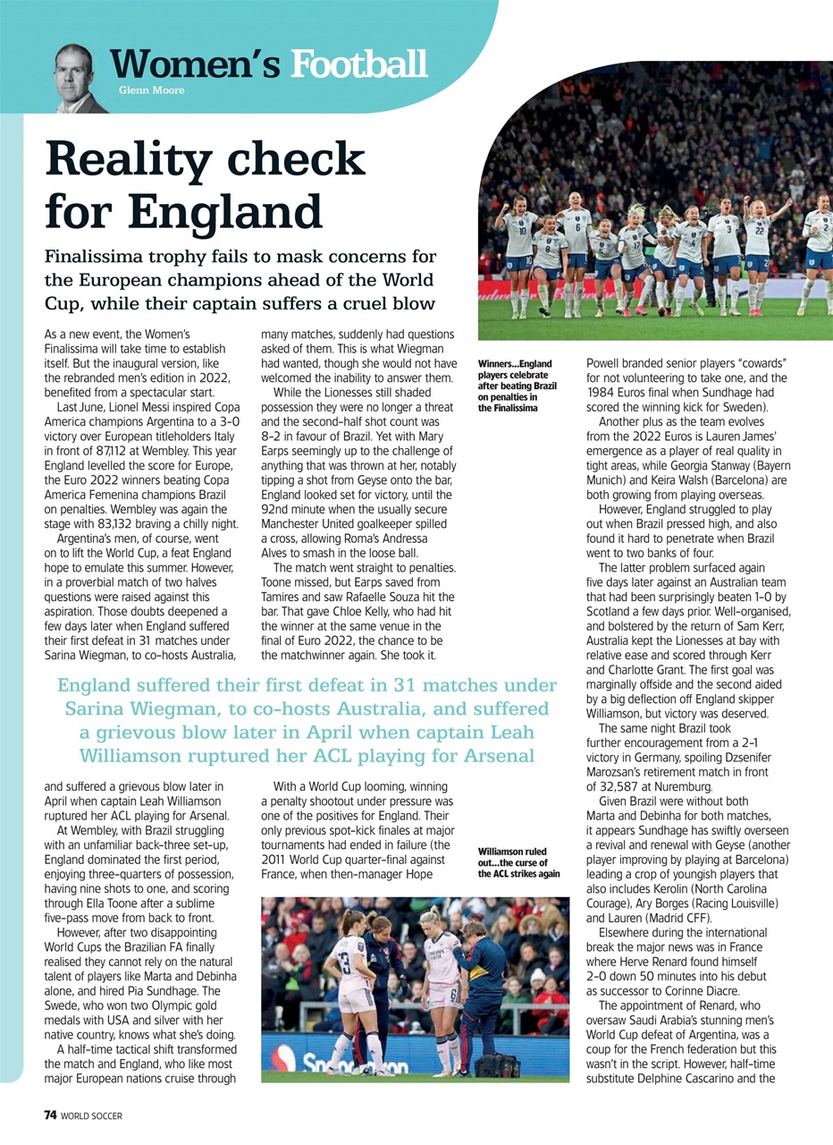 World Soccer Preview Pages