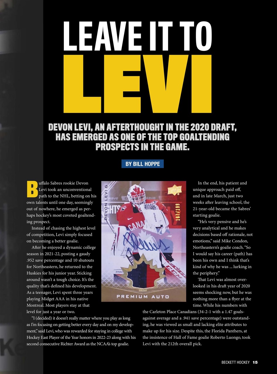 Beckett Hockey Magazine Preview Pages