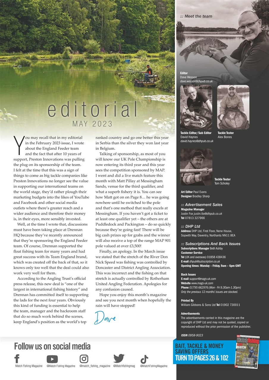 Match Fishing Preview Pages