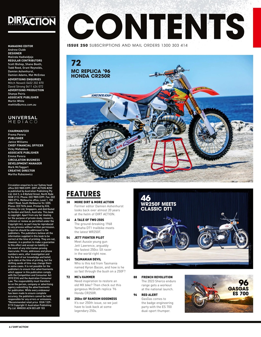 Dirt Action Preview Pages