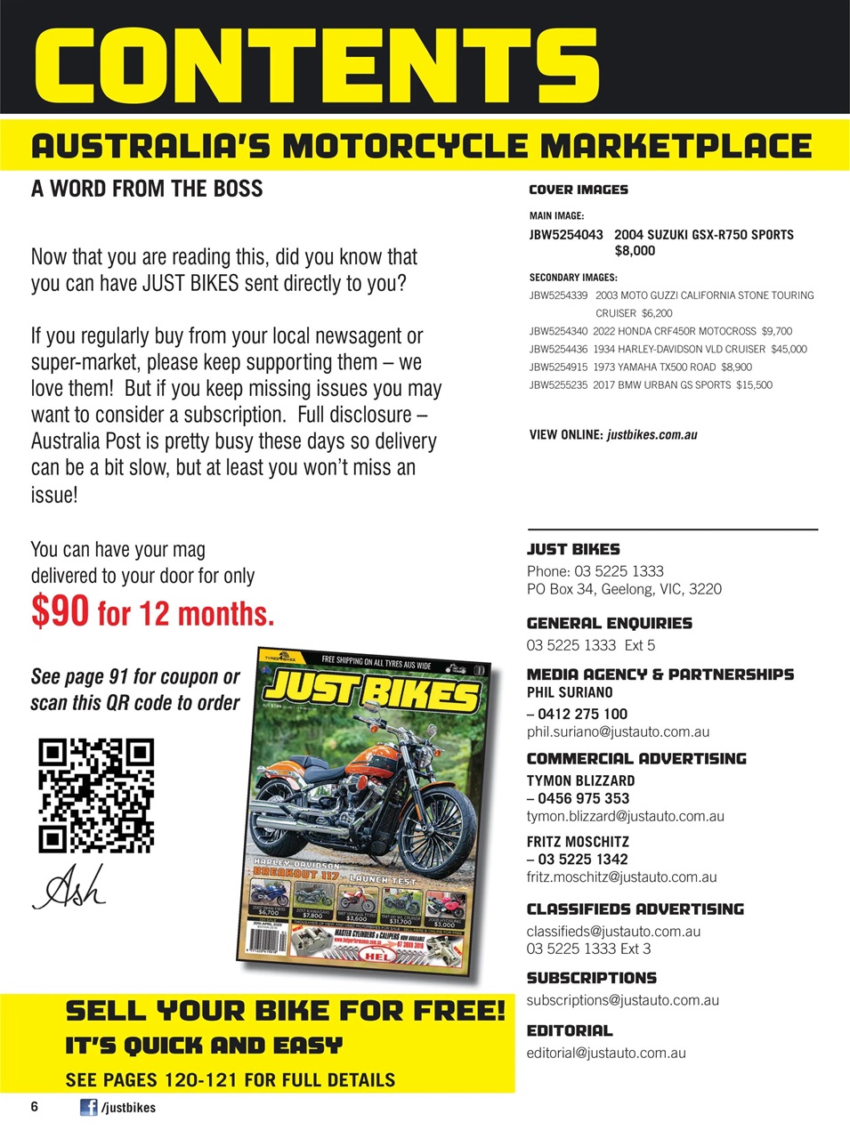 JUST BIKES Preview Pages