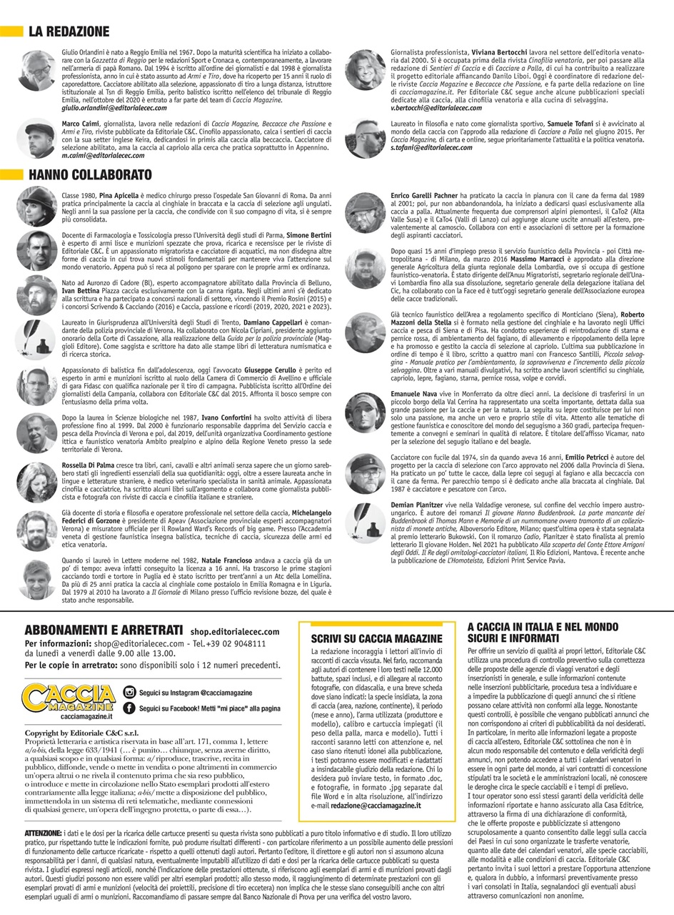 Caccia Magazine Preview Pages