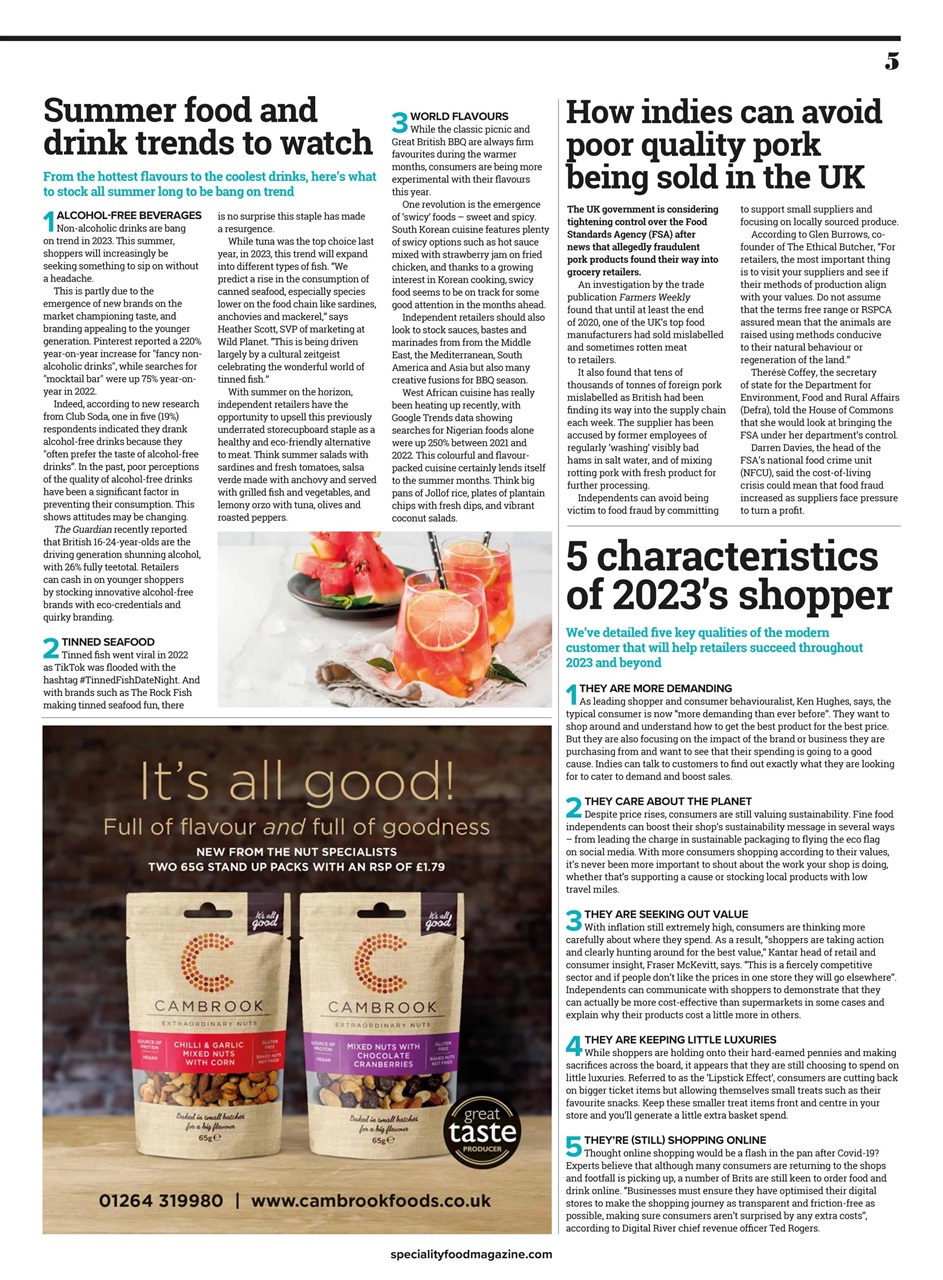 Speciality Food Preview Pages