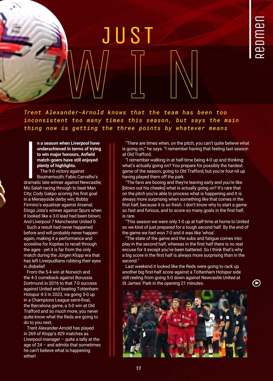 Liverpool FC Programmes Preview Pages