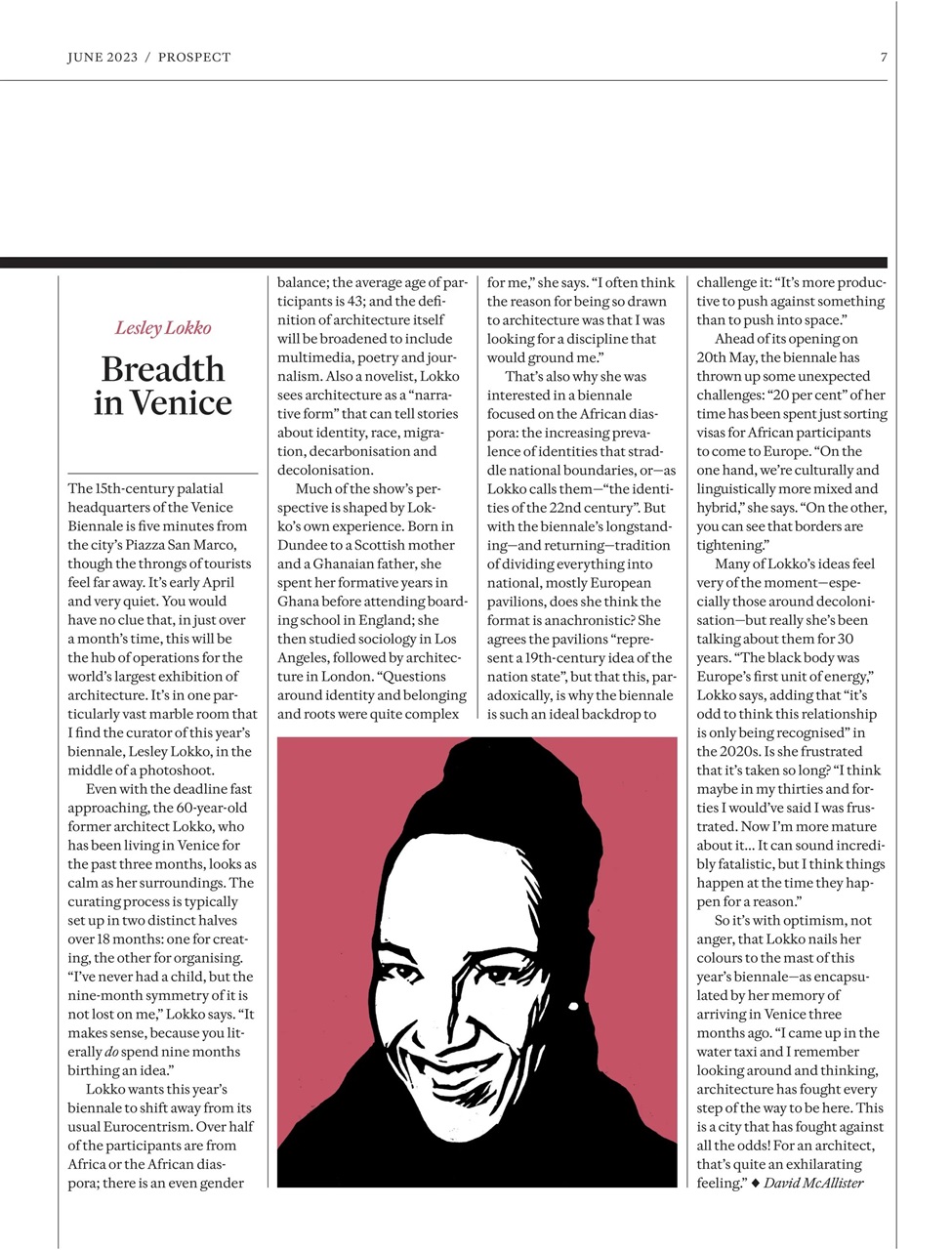 Prospect Magazine Preview Pages