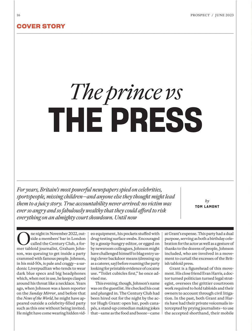 Prospect Magazine Preview Pages