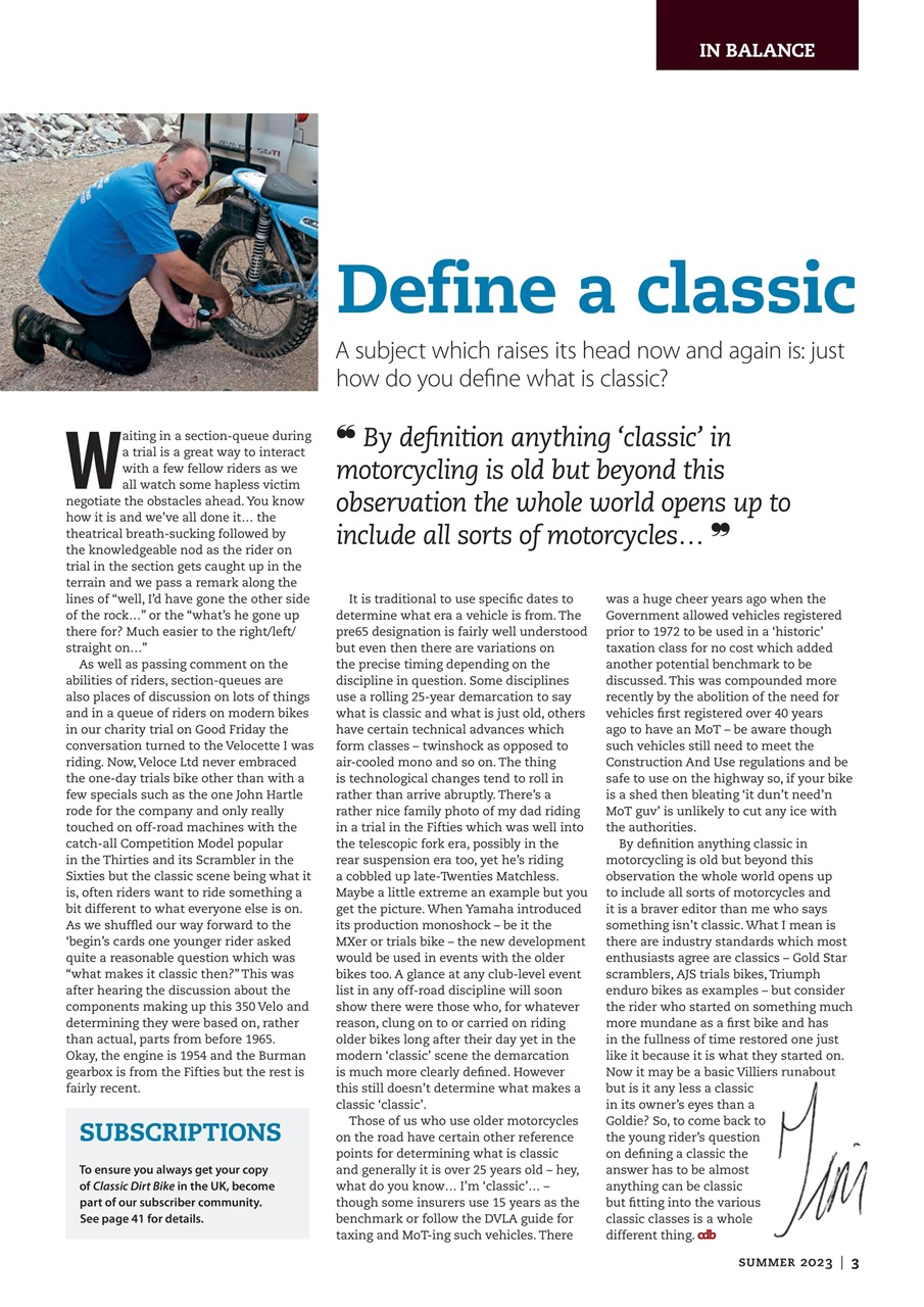 Classic Dirt Bike Preview Pages