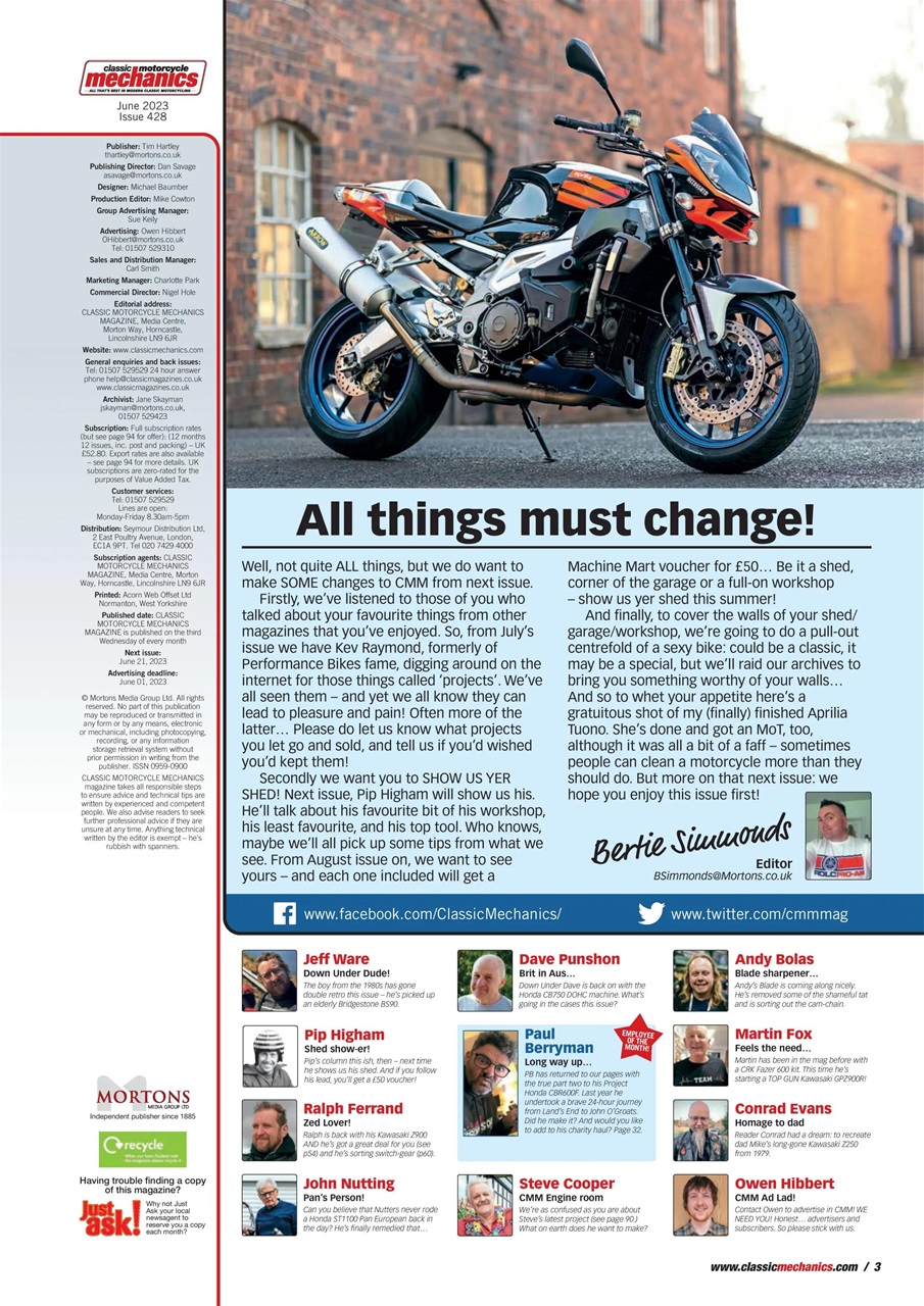 Classic Motorcycle Mechanics Preview Pages