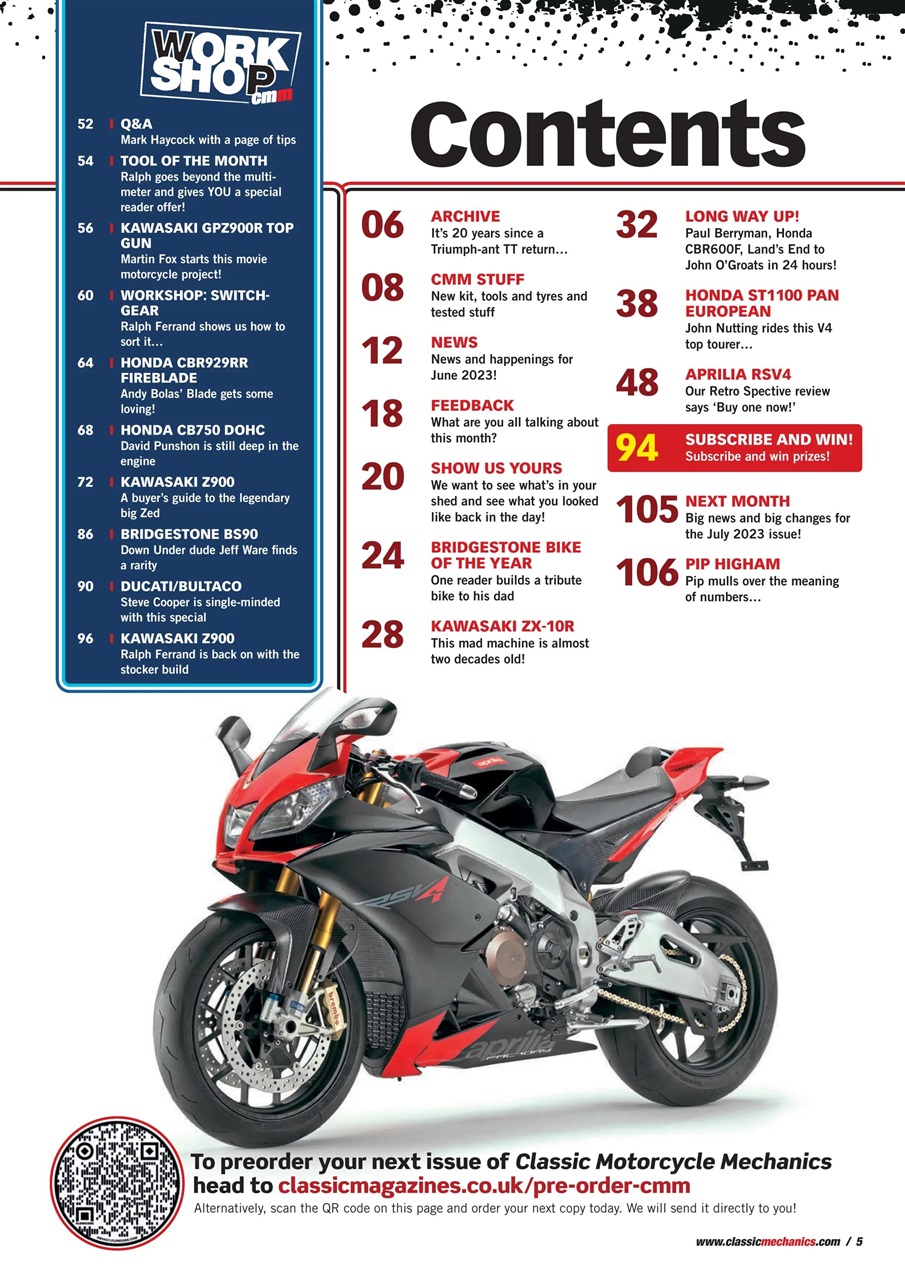 Classic Motorcycle Mechanics Preview Pages