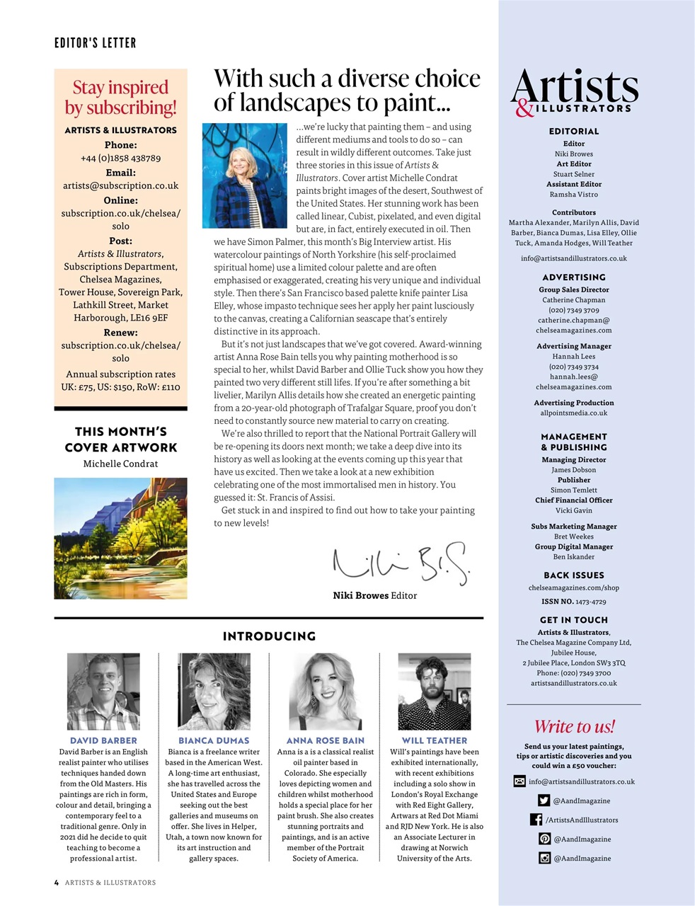 Artists & Illustrators Preview Pages