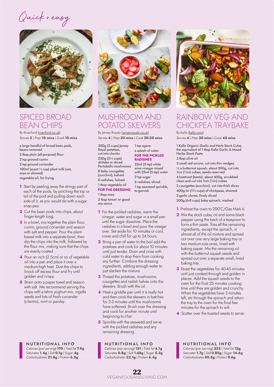 Vegan Food & Living Magazine Preview Pages